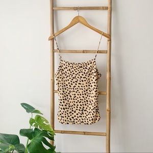 Publix Leopard Cheetah Print Cowl Neck Cami